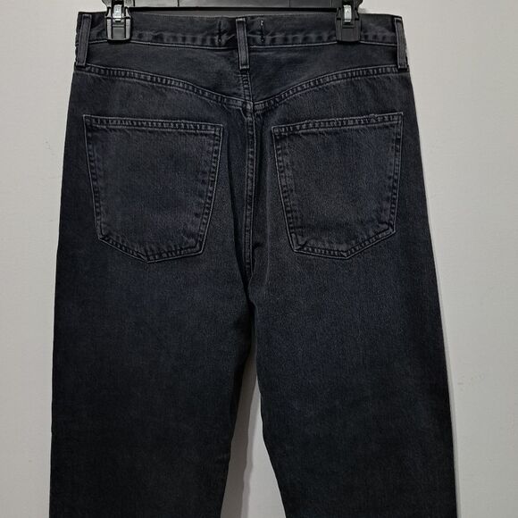 Agolde Button Fly Photogram 90's Straight Jeans Size 27 Washed Black - Picture 13 of 14